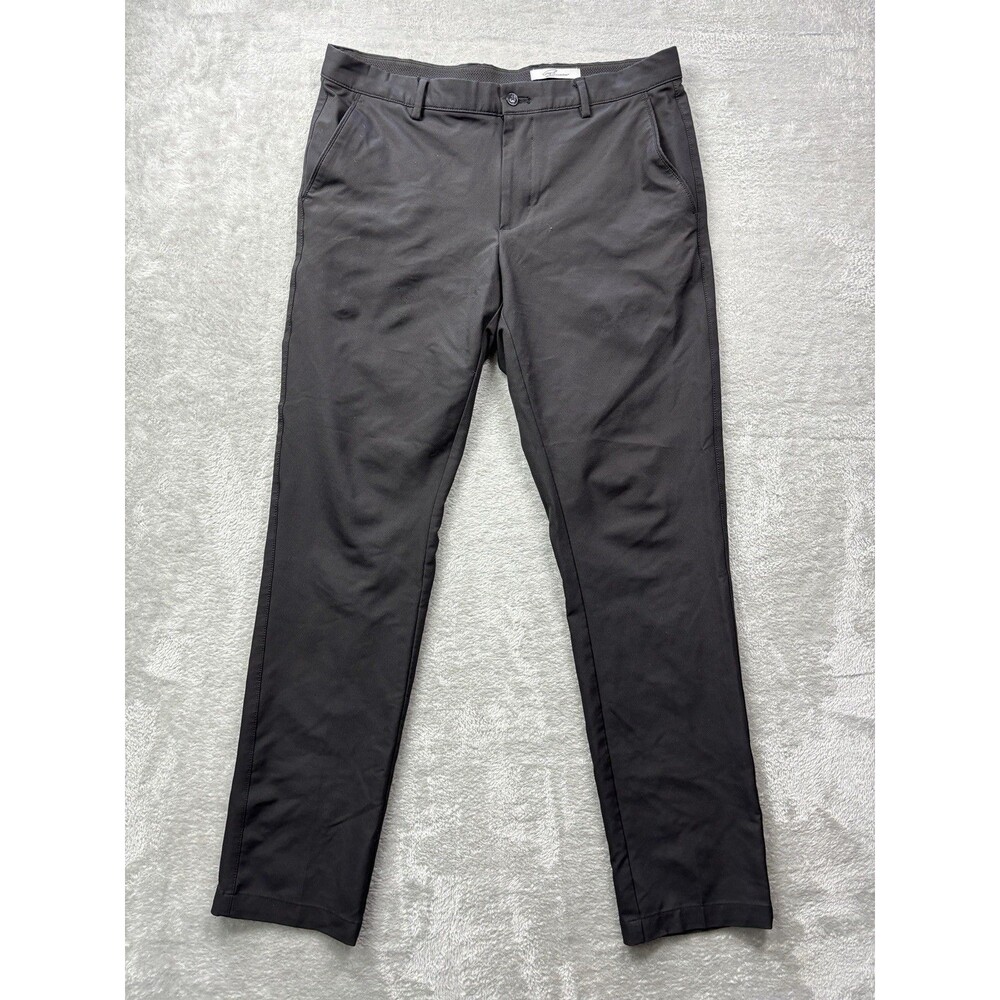 Greg Norman Black Golf Pants 34x32 Performance Stretch Polyester Spandex